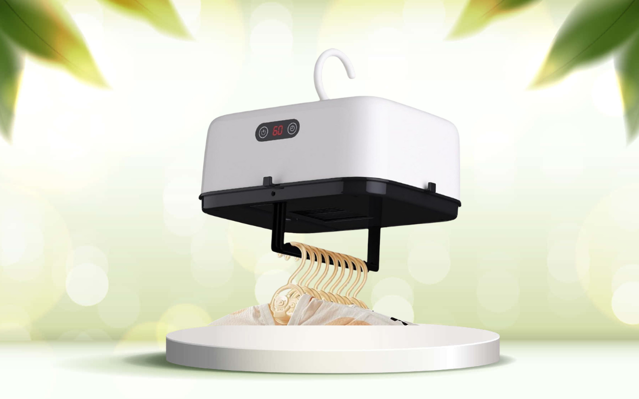 Asciugatrice portatile compatta: asciuga i tuoi capi ovunque in pochi minuti